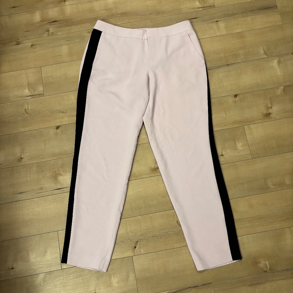 Club Monaco Lavender Tuxedo Stripe Low Rise Flat Front Stevie Pants